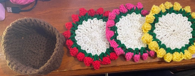 Rose Coaster Set