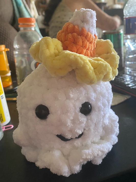 Ghost with candy corn hat