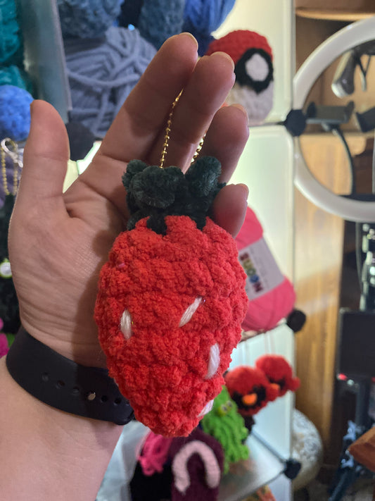 Strawberry keychain/bag charm